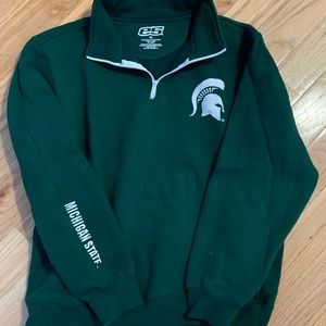 Michigan State quarter zip. Size XL